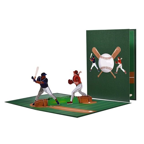 3D Baseball Pop-Up Card Fathers Day Card for Dad Husband Grandpa Travel - Picture 7 of 8
