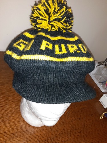 PURDUE knitted Hat Cap Pom 