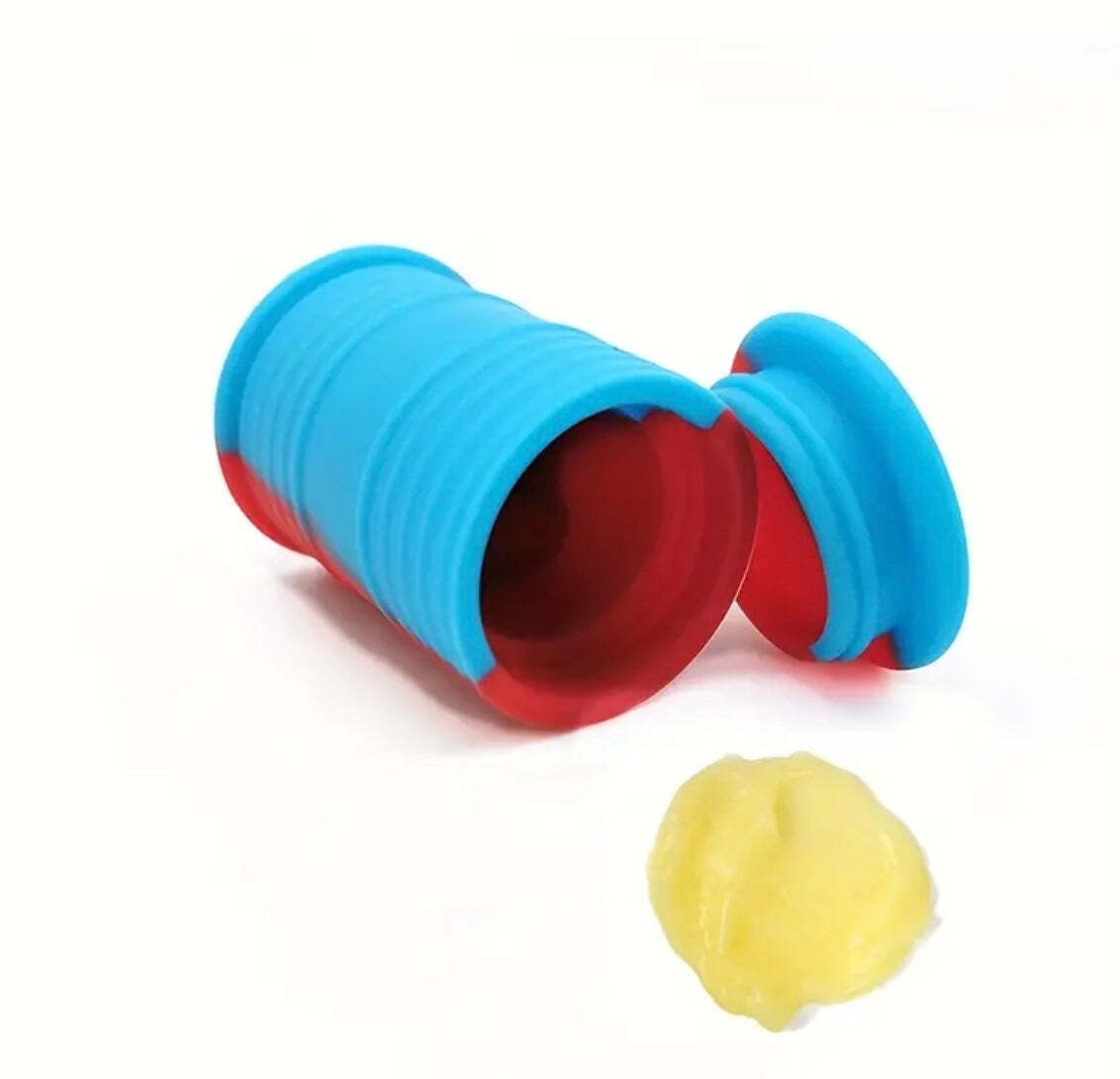 Silicone storage container sealed nonstick wax jar