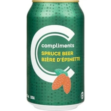 12 Cans of Compliments Spruce Beer Soft Drink 355ml Each Can  