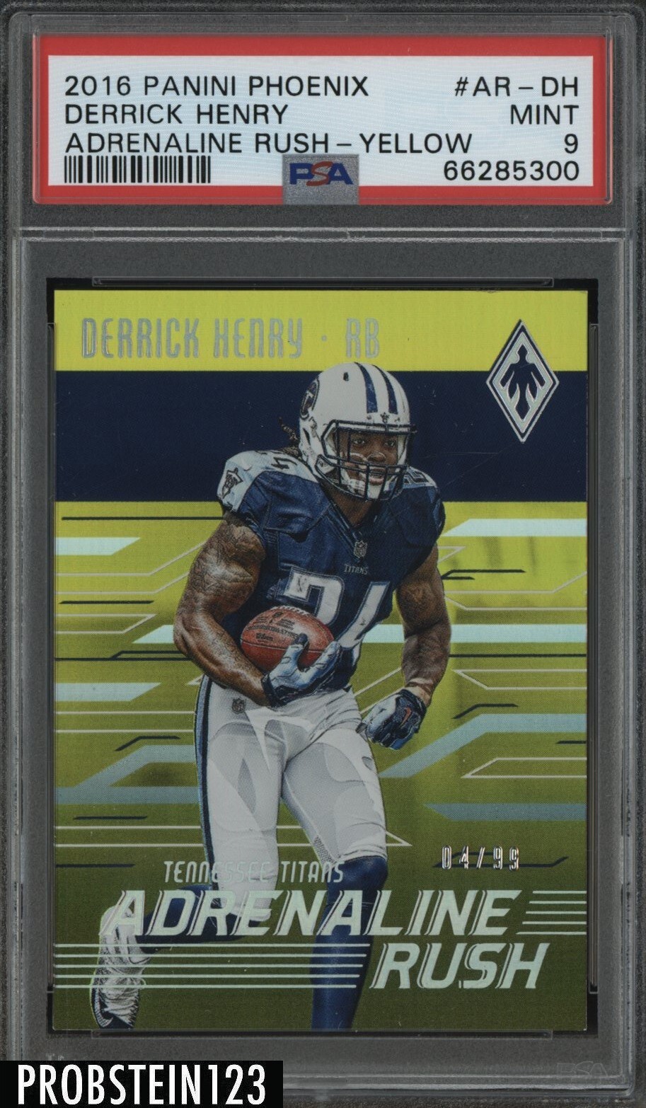 Derrick Henry Panini Phoenix Adrenaline Rush #ARDH Yellow