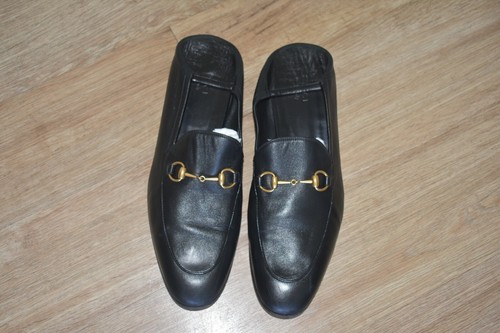 GUCCI BLACK BRIXTON LEATHER HORSEBIT LOAFERS SIZE / US 14.5 , EU 48, UK 14. - Picture 13 of 20