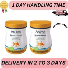 (2 Packs) Aqueon Goldfish Fish Food Slow Sinking Granules, 5.8 Ounce