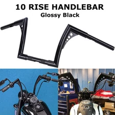 10" Rise Ape Hanger Handlebar For Harley Sportster Softail Fatboy Dyna FLST FXST