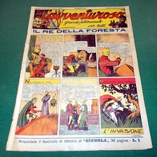 L’AVVENTUROSO anno IV n. 159 "Il Re della Foresta" ORIGINALE ed. Nerbini 1937