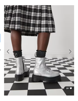 DR. MARTENS JADON MAX METALLIC LEATHER PLATFORMS MSRP$260 Soft