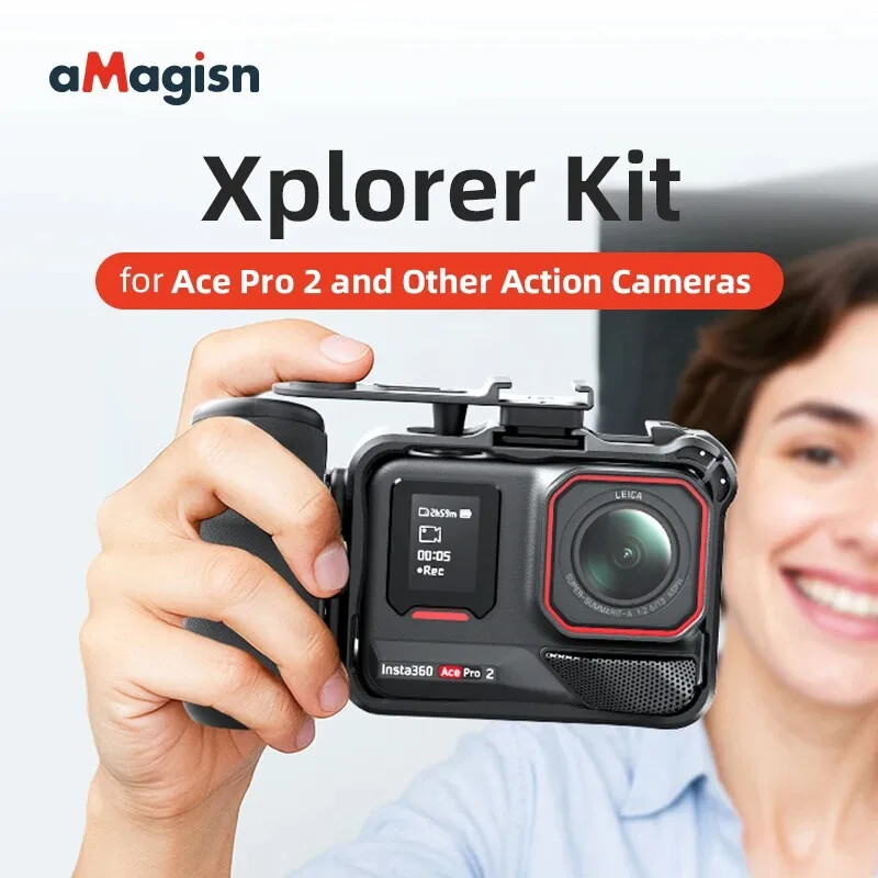 aMagisn Xplorer Grip Kit For Insta360 Ace Series Accessories Frame