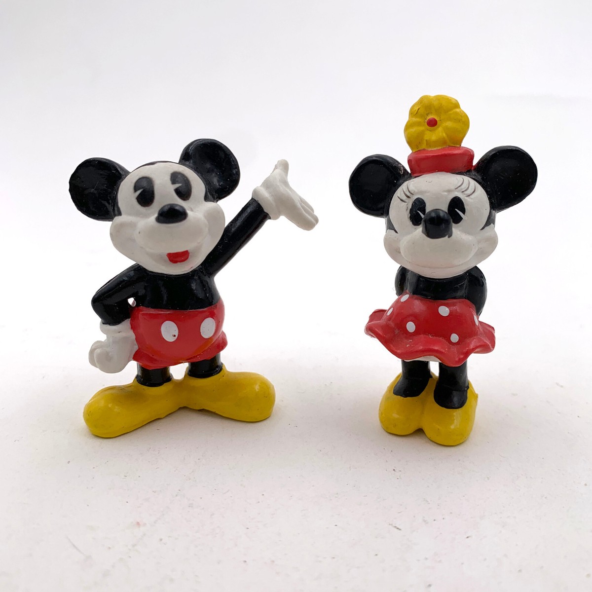 ヴィンテージ　 フィギュア　Mickey 　Minnie　レトロ　レア Vintage Walt Disney 2.25