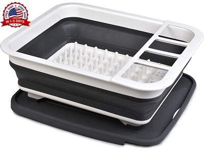 Organizador Plegable Antideslizante Mostrador De Cocina Escurridor Secar Platos