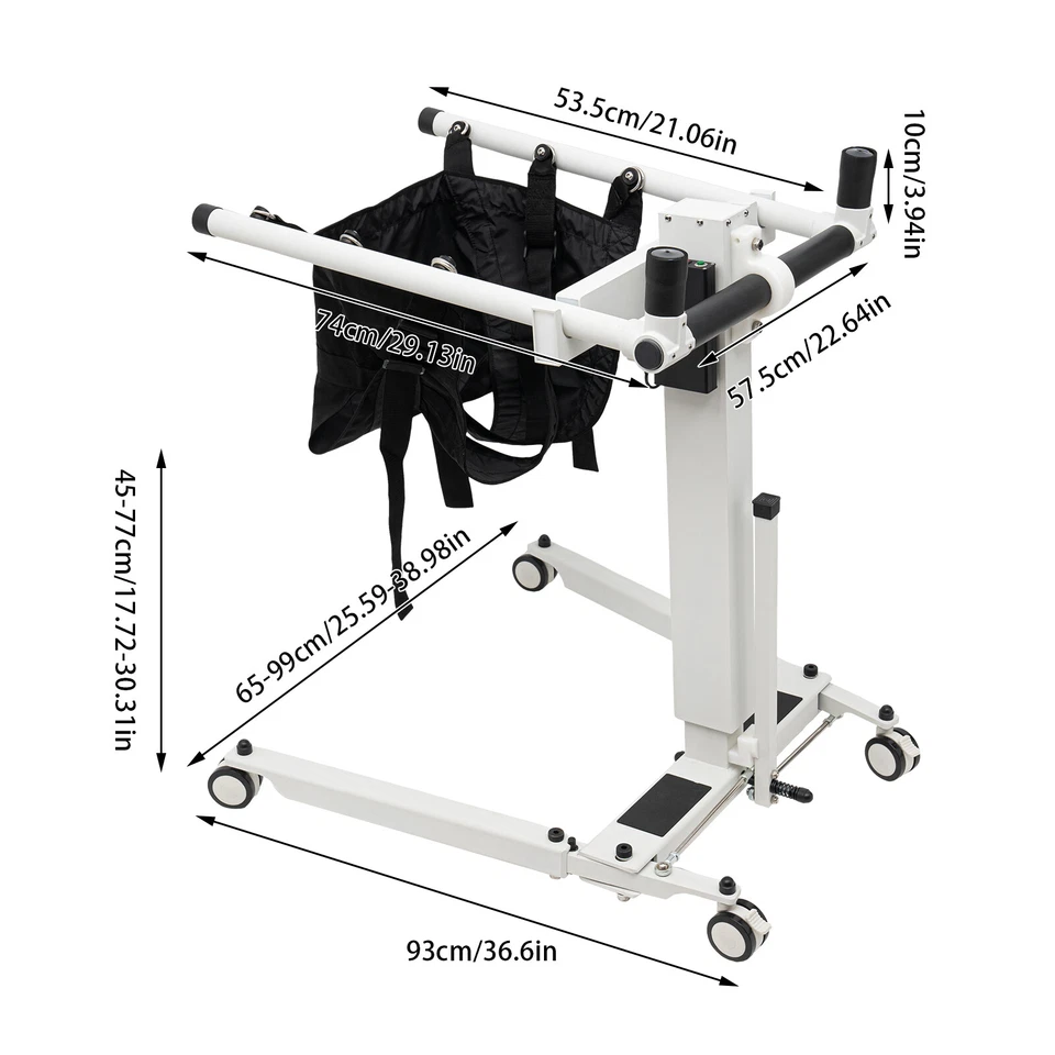 Electric Patient Lift Transfer Chair, Foldable Wheelchair And Car Transfer - Image 2 of 4