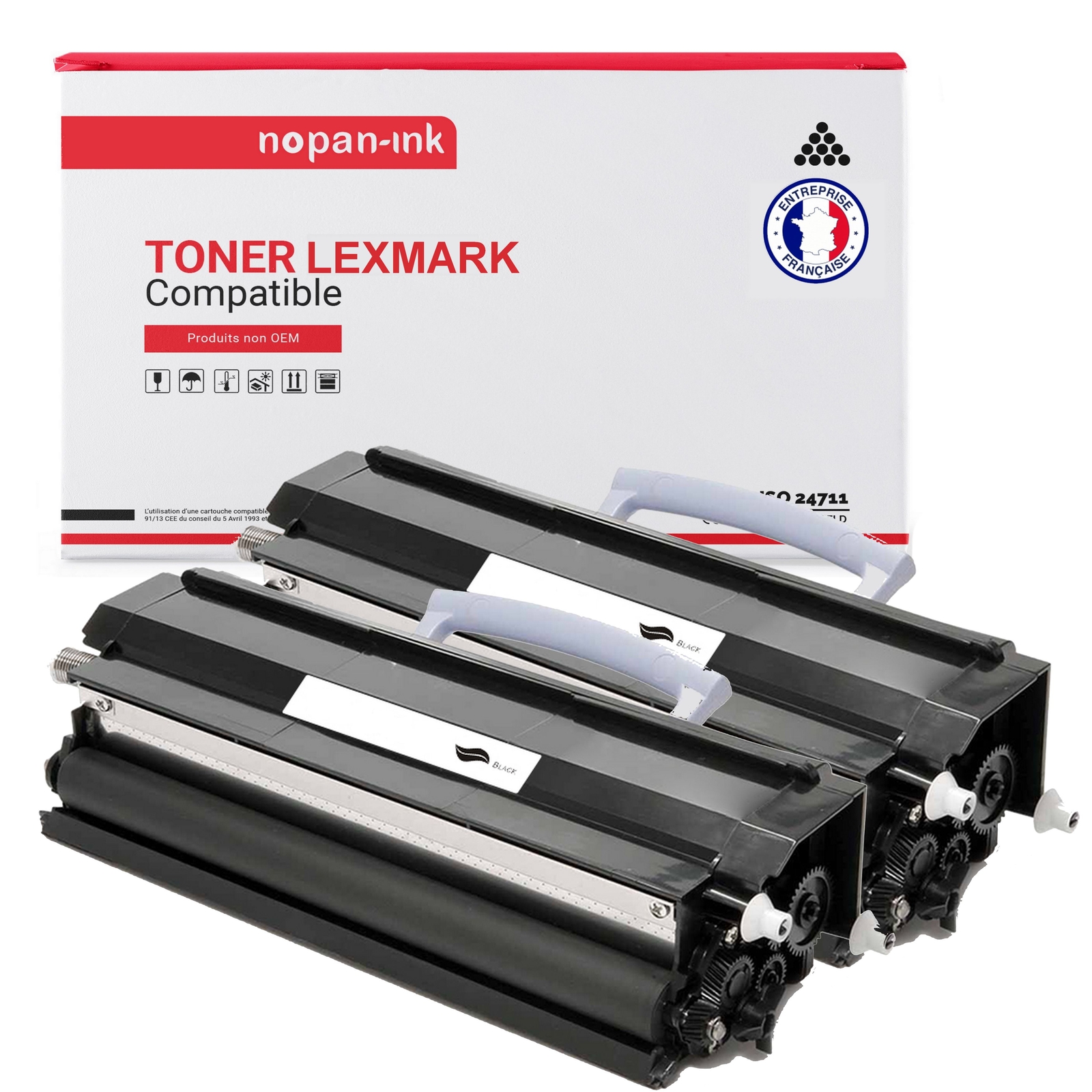 Toner Lexmark 34016HE noir compatible Nopan-Ink x2 évite les pannes d'encre