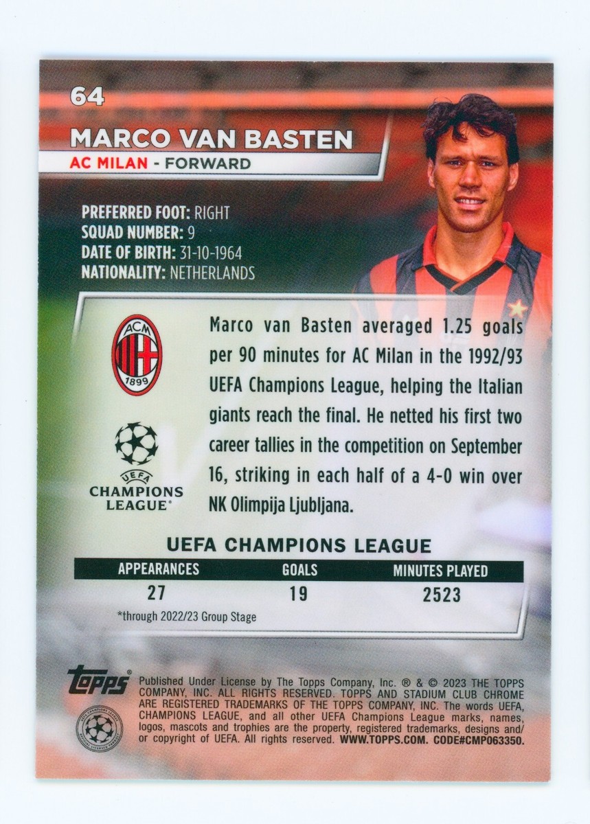 238★サッカー★marco van basten★prostars★フィギュア 238☆サッカー☆marco van basten☆prostars☆フィギュア 238