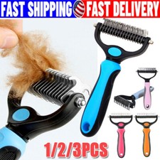 2Side Dog Brush for Shedding Dematting Pet Grooming Cat Hair Undercoat Rake Comb