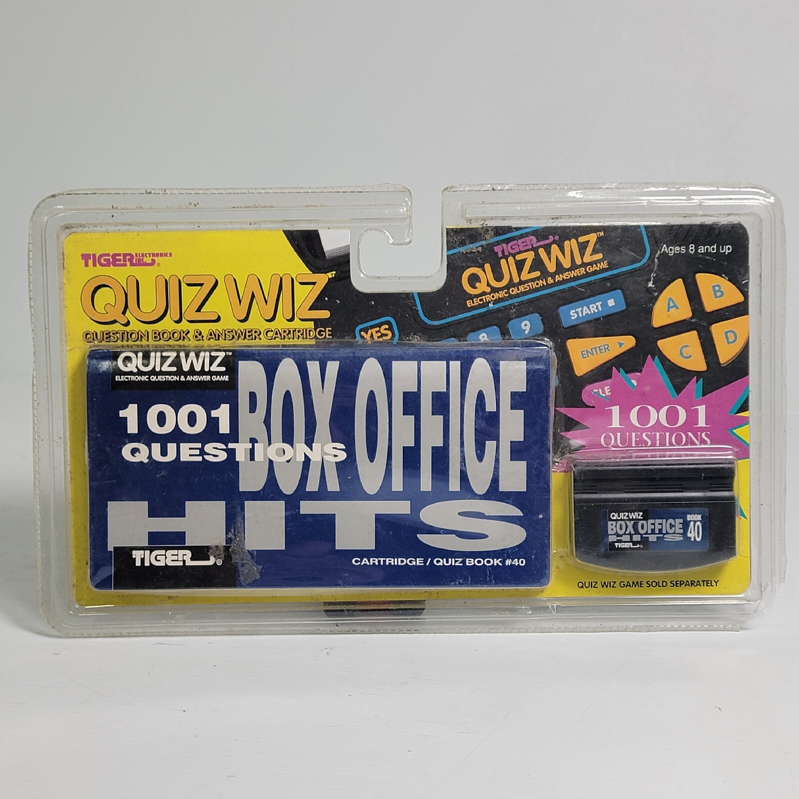 Vtg Tiger Quiz Wiz Game Answer Cartridge +Question Book BOX OFFICE HITS #40 NOS