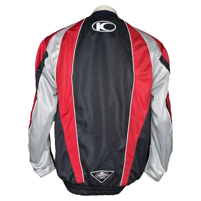 ・KUSHITANI ジャケット Lサイズ 赤/黒 E-2026-2002 Kushitani Kymco Mesh Motorcycle Jacket Lg Vented Sleeves Zip