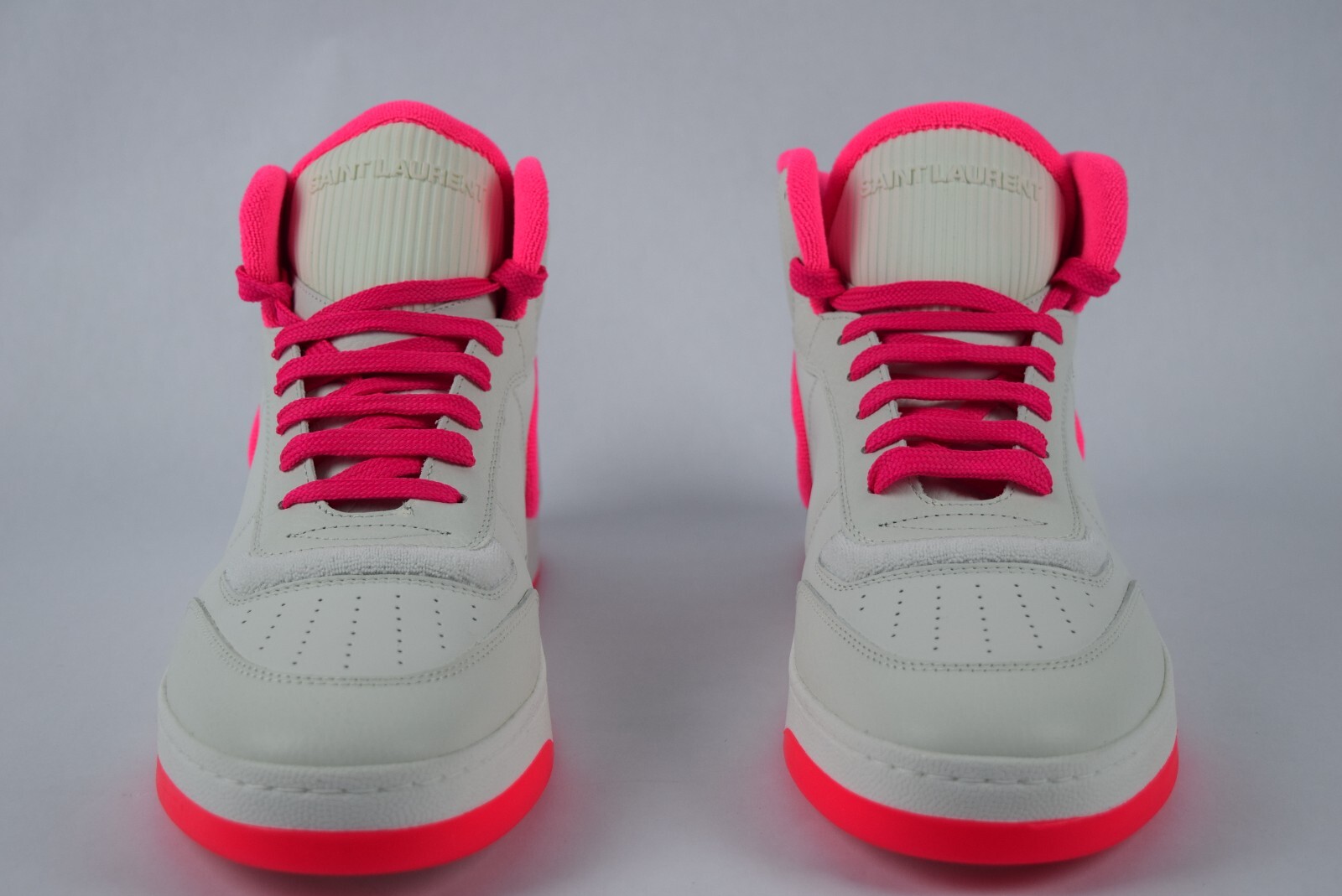 Sneakers medie uomo YSL Saint Laurent SL80 nuove con scatola taglia 45 46 euro rosa pelle bianca