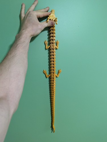 Articulated 3d printed Dragon. Color Gold. Dragon 24" Fidget Toy - Picture 9 of 12