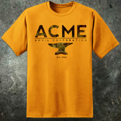 ACME Amboss Corporation Herren T-Shirt Wile E Coyote Roadrunner 80er Cartoon