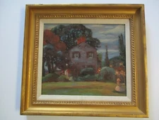 VINTAGE  IMPRESSIONISM EXPRESSIONISM PAINTING OIL ANTIQUE NEW JERSEY EXHIBITED 