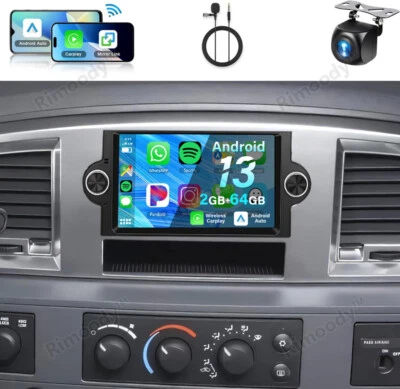 AMPRIME Android 13 Autoradio GPS Navi Für 2006-08 Dodge RAM 1500 2500 3500 Carplay +Kam