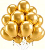 Luftballons Gold Metallic 100 StüCk, 12 Zoll Latex Golden Luftballons Geburtstag
