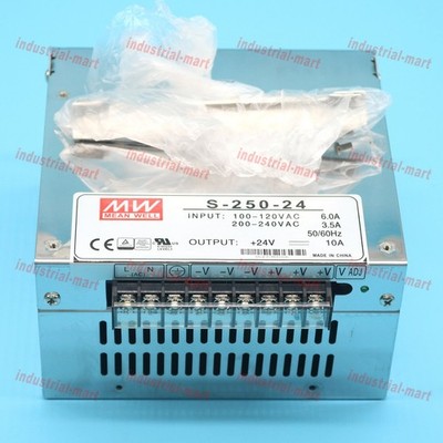 One New   Switching Power Supply S-250-24 24V 10A FREE SHIP #bv