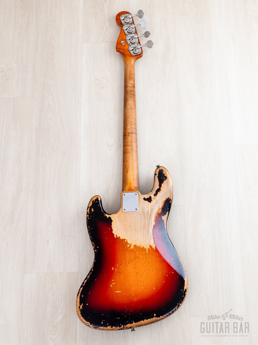 1962 Fender Jazz Bass Vintage Pre-CBS Slab Board, Sunburst w/ Case