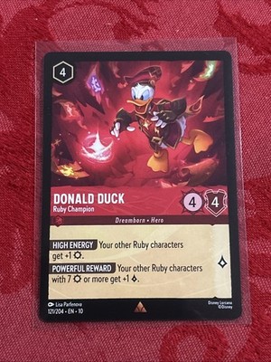 Lorcana Whispers in the Well - Donald Duck - Ruby Champion - 121/204