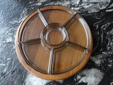 60er Digsmed Denmark Drehteller Lazy Susan Teak Ø30 cm Rondell 1 v.2 mögliche