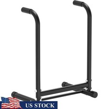 Heavy Duty Dip Station Adjustable Push Up Bars Workout Home Gym Fitness New