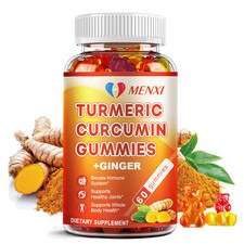 Organic Turmeric Ginger Gummies 1350MG - 60 gummies - Pain, Brain Heart