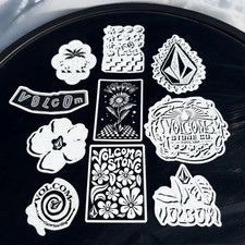 Volcom Stickers Lot Of 10 B W Skate Surf Snow Mountain Decal