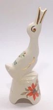 Vintage China Specialties Merry Christmas 2002 Deco Duck Pie Bird Vent Gold trim