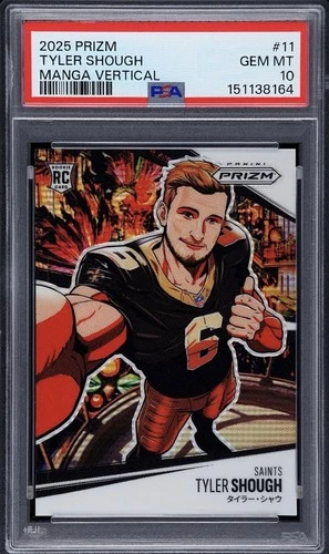 2025 Panini Prizm - Manga Vertical Tyler Shough #11 (RC) Rookie PSA 10