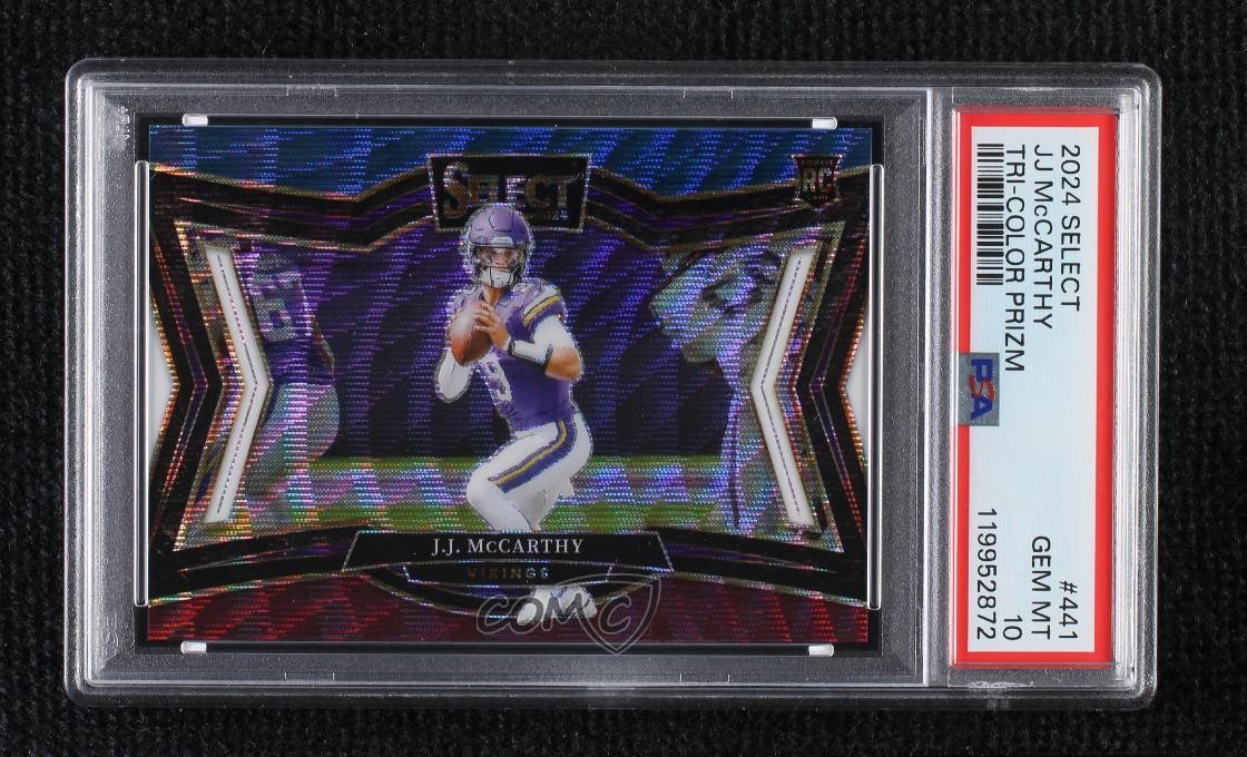 2024 Select Field Level Tri-Color Prizm 91/99 JJ McCarthy #441 PSA 10 GEM MT 1q7