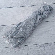 Grey with Silver Tone Accents Fabric Hairband / Headband - New