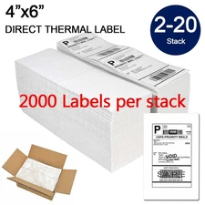 Fanfold Direct Thermal Shipping Labels 4x6 Postage Label for Zebra Elton Printer