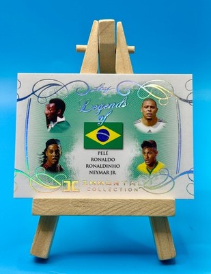 Pele Ronaldo Ronaldinho Neymar | 2018 Leaf Immortal Collection Legends of Brazil