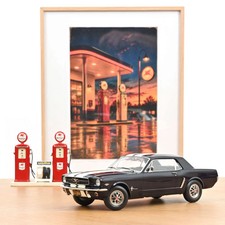 Norev 1/18 Ford Mustang Coupe 1966 Nightmist Blue Metallic 182805