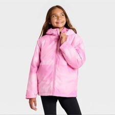 All In Motion Girls 3-in-1 Puffer Jacket - Pink Size Large 10/12 NWOT