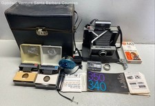 Vintage Polaroid 340 Land Camera /w Case Multiple Accessories Untested