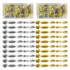 Spinner Blades for Lure Making, 200Pcs Easy Spin Colorado Willow Blades Kit, ...