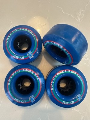 Kryptonics Classic 85mm Skateboard Street Luge Longboard Race Wheels BLAU 80a