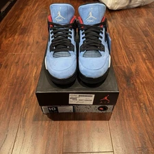 Nike Air Jordan Travis Scott Cactus Jack 4 Size 10 308497-406 Check Description