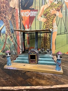 VINTAGE C. 1920 CARNIVAL RIDE ART DECOR CIRCUS FREAK SHOW HANDMADE HAND PAINTED