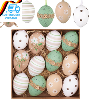 Valery Madelyn 12Er Ostereier Zum AufhäNgen FüR Osterdeko,6Cm Nature Plastikeier