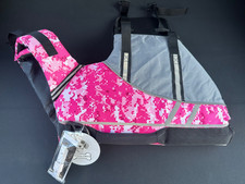 NWT Pink Large Reflective Stripes Vivaglory Ripstop Dog Safety Life Vest Jacket