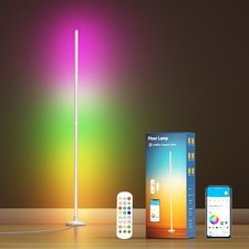 RGBIC Floor Lamp LED Corner Lamp Works with Music Sync and 16 Million DIY Colors