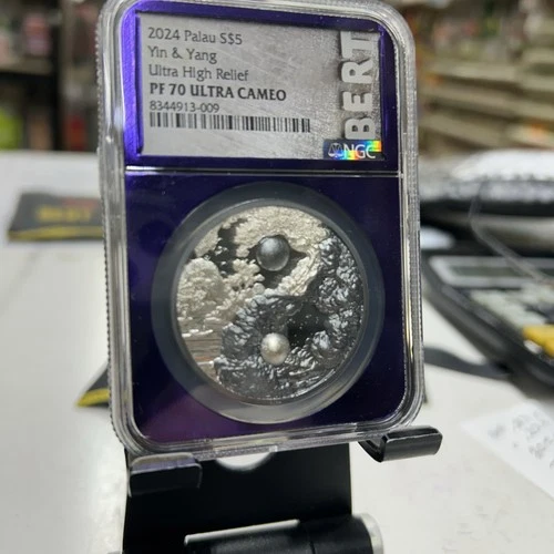 2024 Palau #9 Of 29 Silver 1oz $5 Yin & Yang NGC Black Proof PF70 VERY RARE BERT