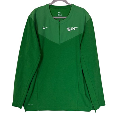 #ad #ad North Texas Mean Green Sweatshirt Mens 2XL Green NCAA Nike Dri Fit 1 4 Zip $29.99